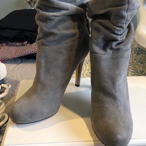 Gray Size 7-1/2 Aldo Suede Slouch Boot